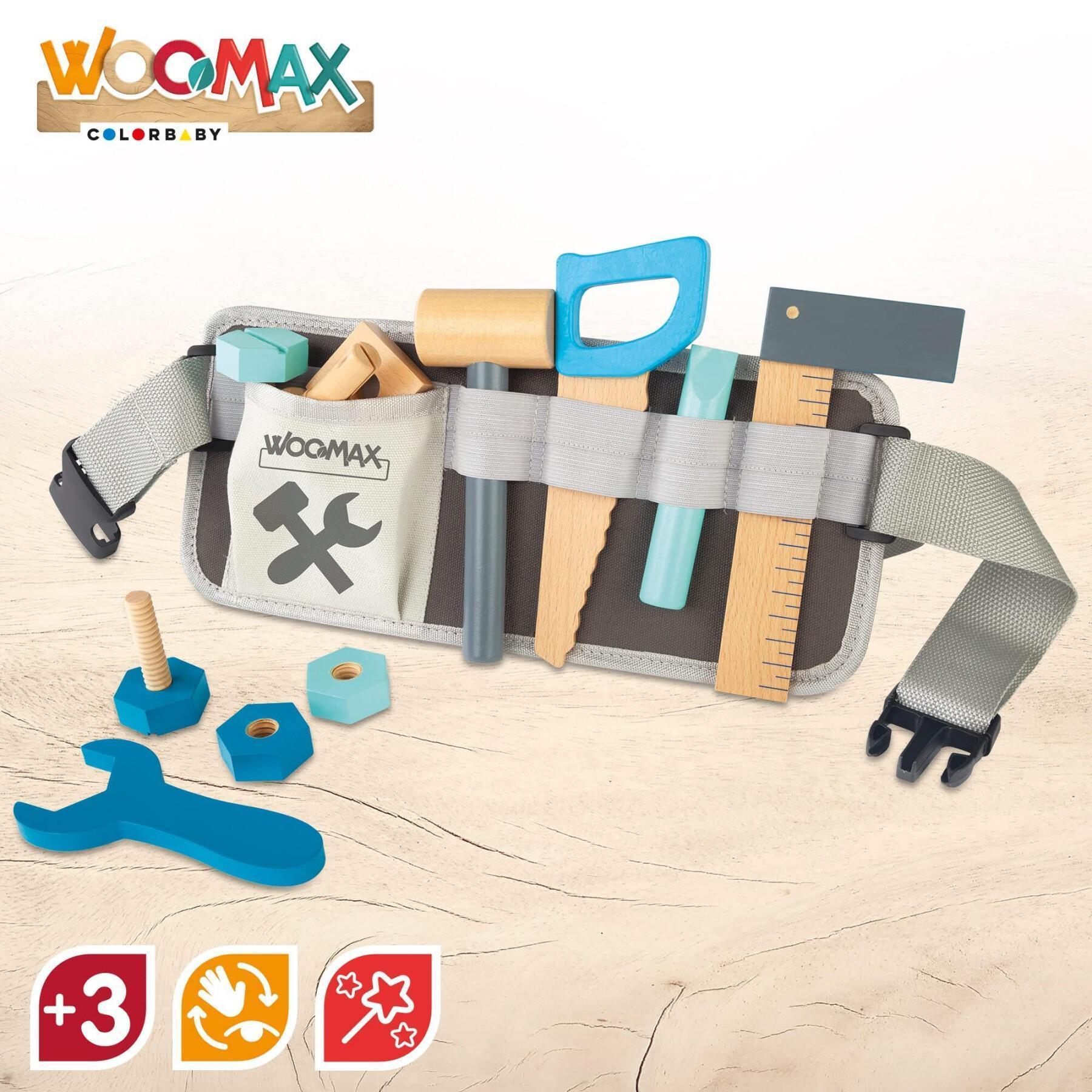 Zestaw 12 sztuk drewnianych pasów narzędziowych zestawy budowlane Woomax Eco