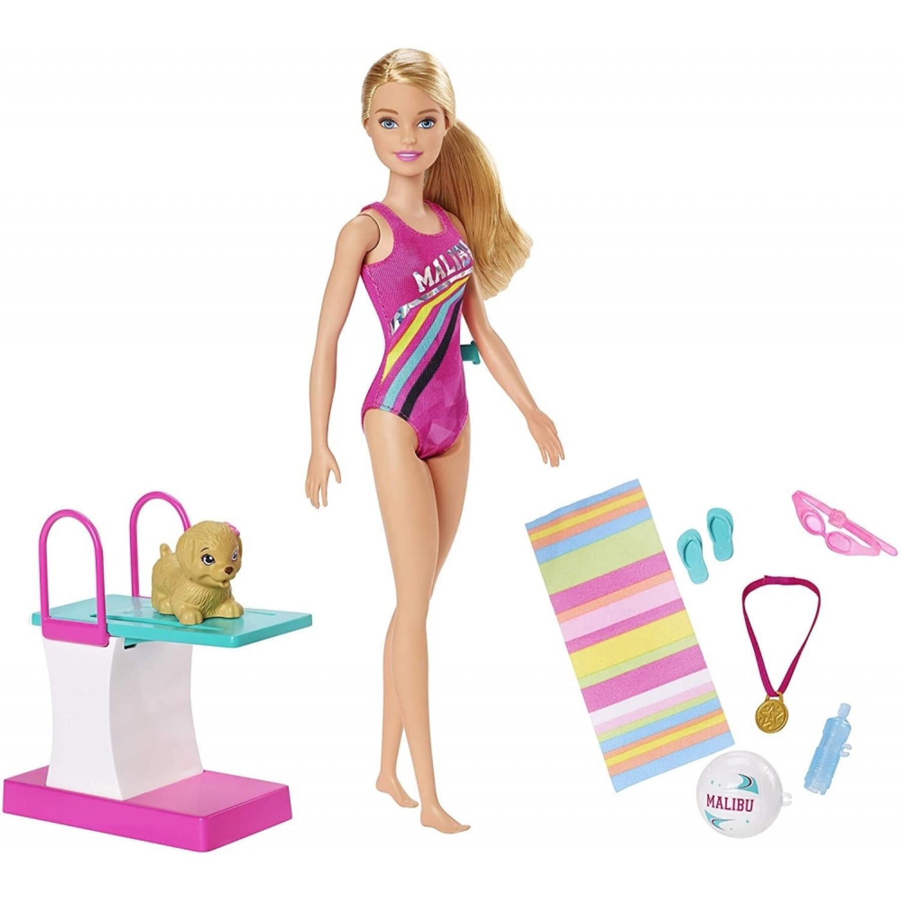 Lalka pływaka i nurka + akcesoria Barbie