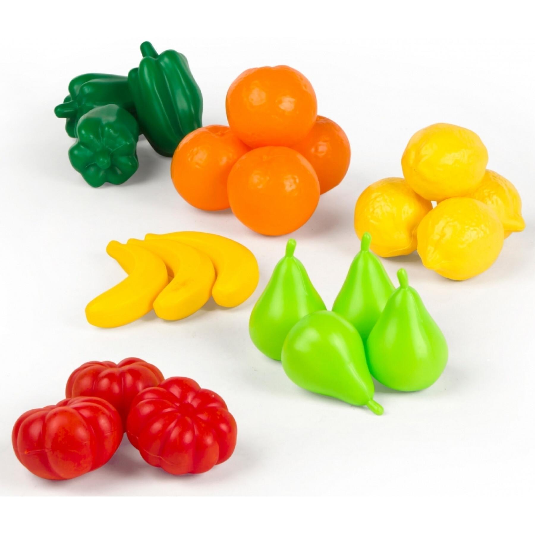 21-częściowy zestaw owoców i warzyw CB Toys 17x45