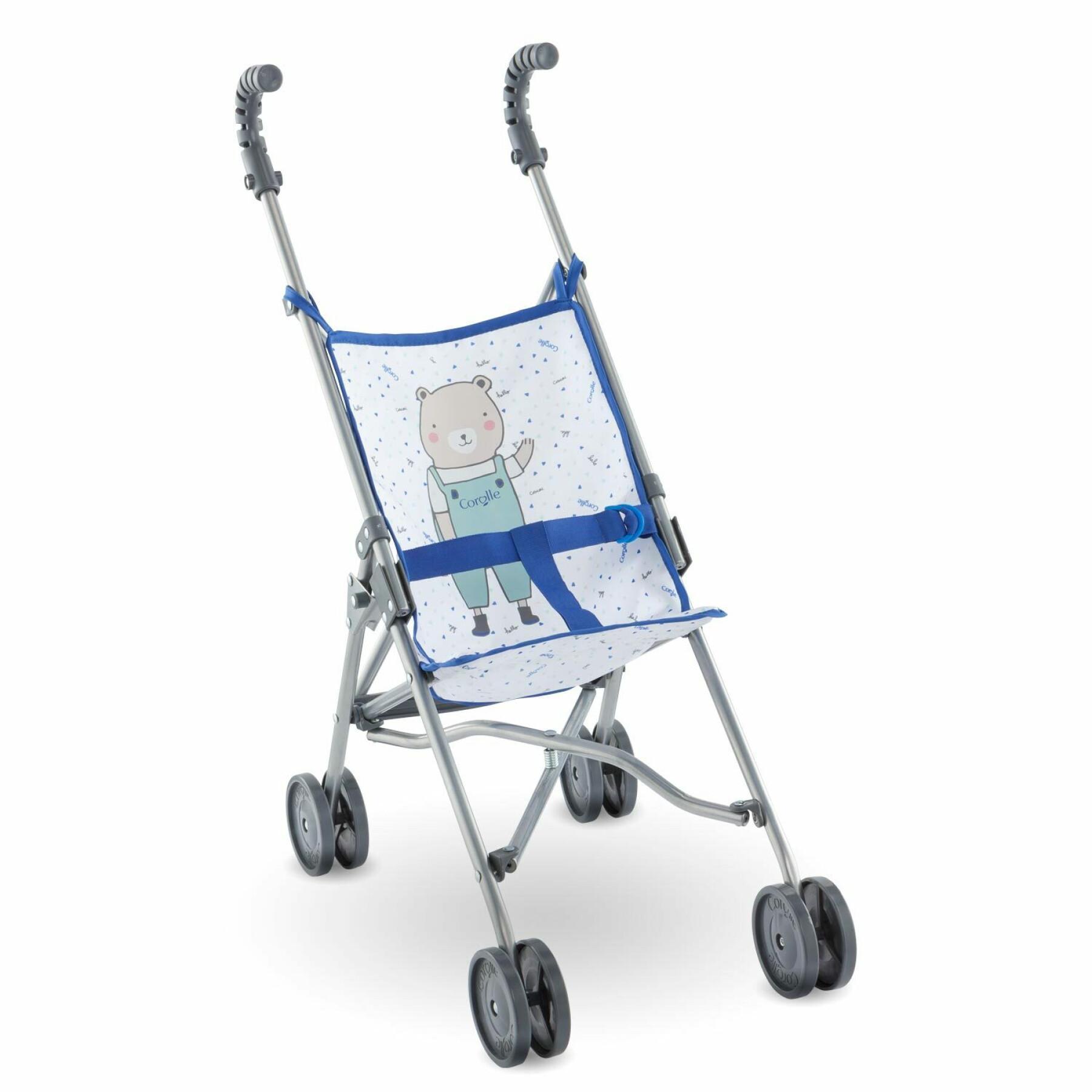 Niebieski wózek dla dziecka Corolle