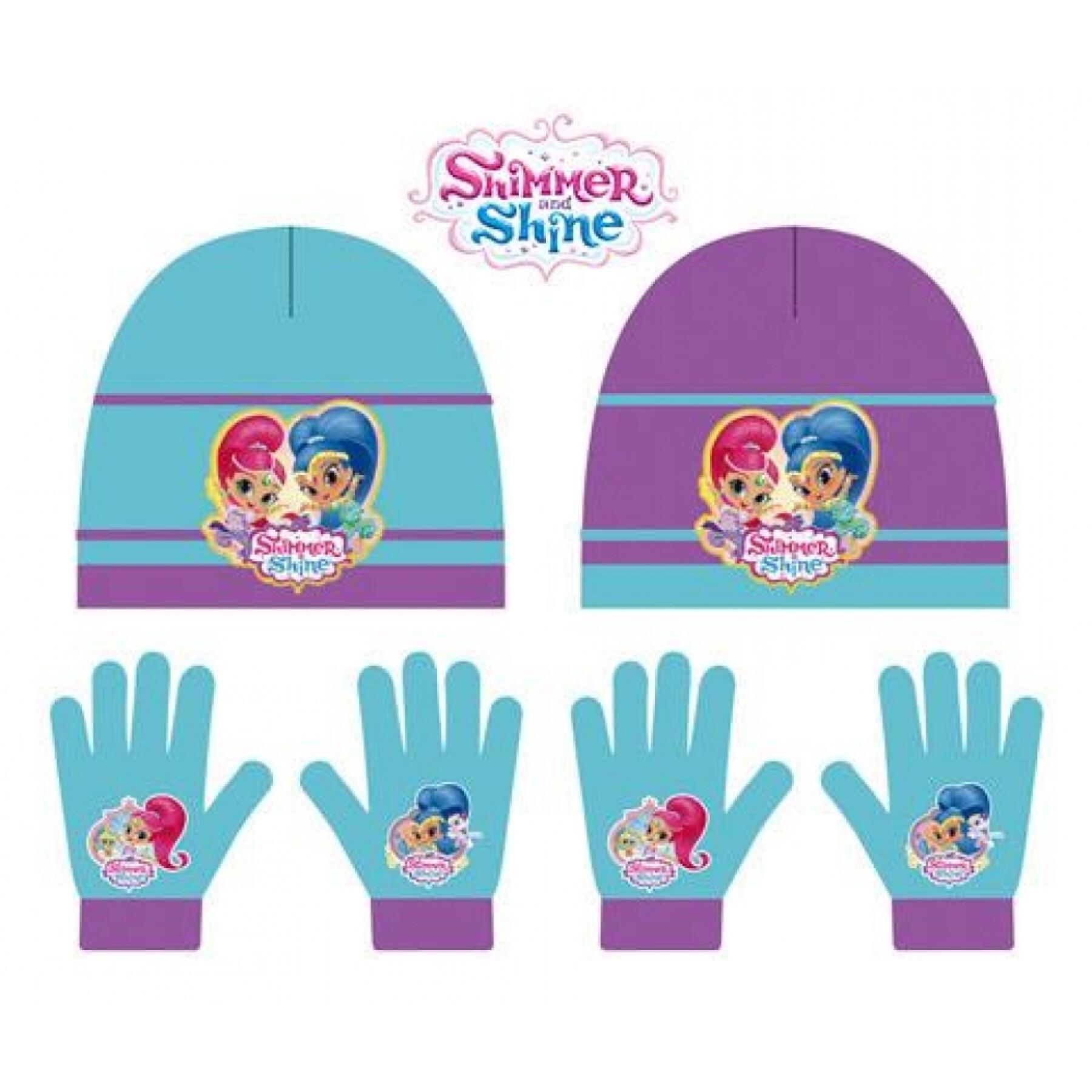 Czapka i rękawiczki z wełny dla niemowląt Disney Shimmer Shine