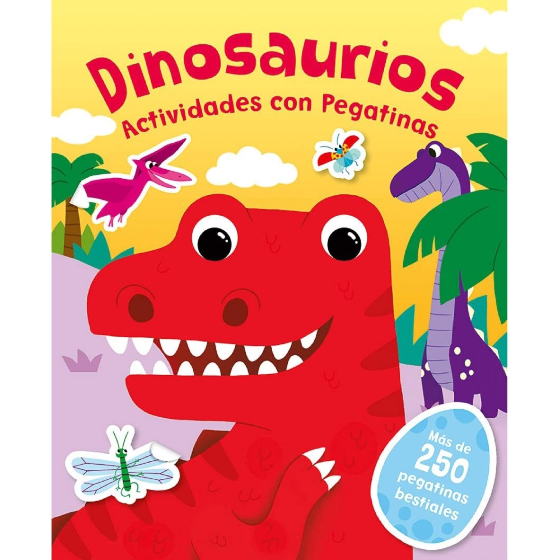 Książka z naklejkami z dinozaurami Edibook