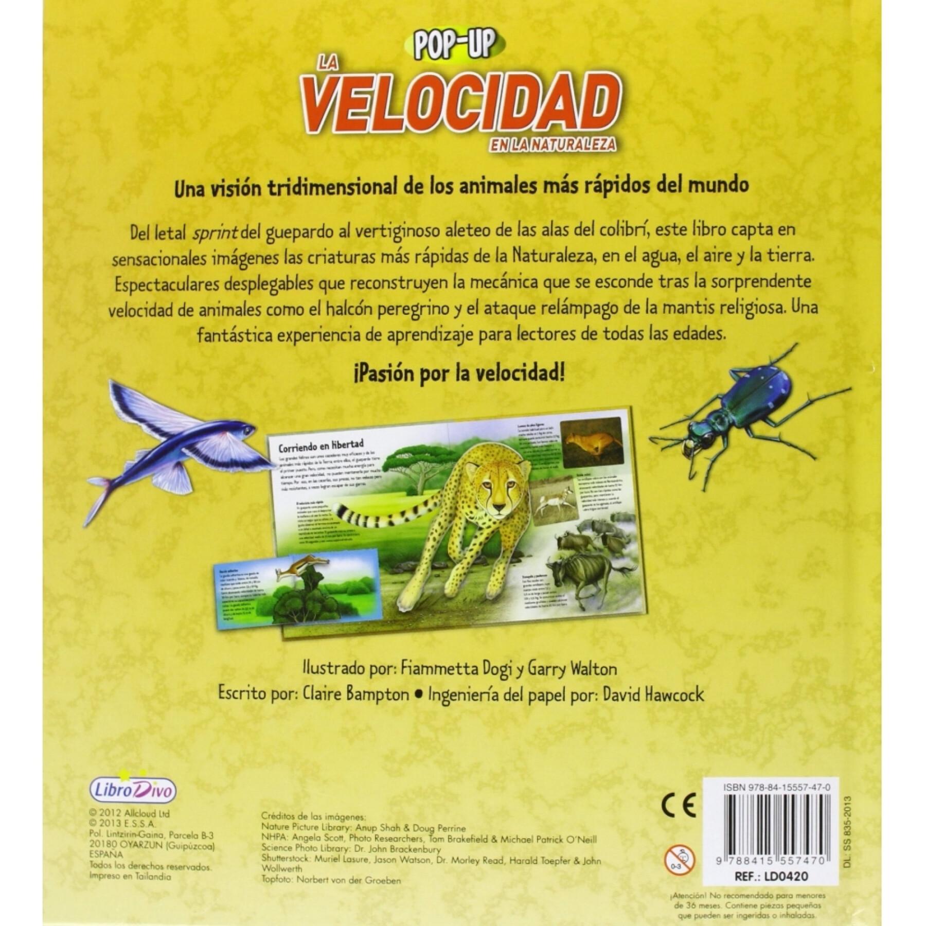 Książka na 10 stron szybkie zwierzęta Ediciones Saldaña