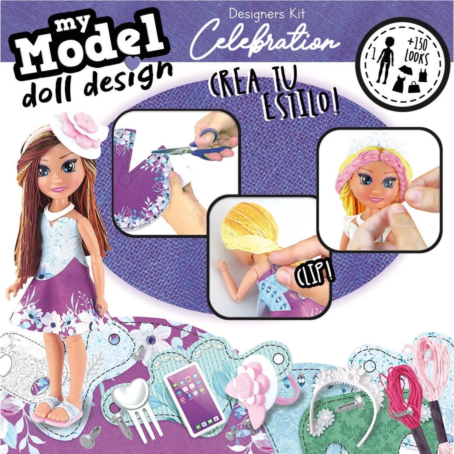 Zestaw ubranek dla lalek Educa My Model Doll Design Celebration