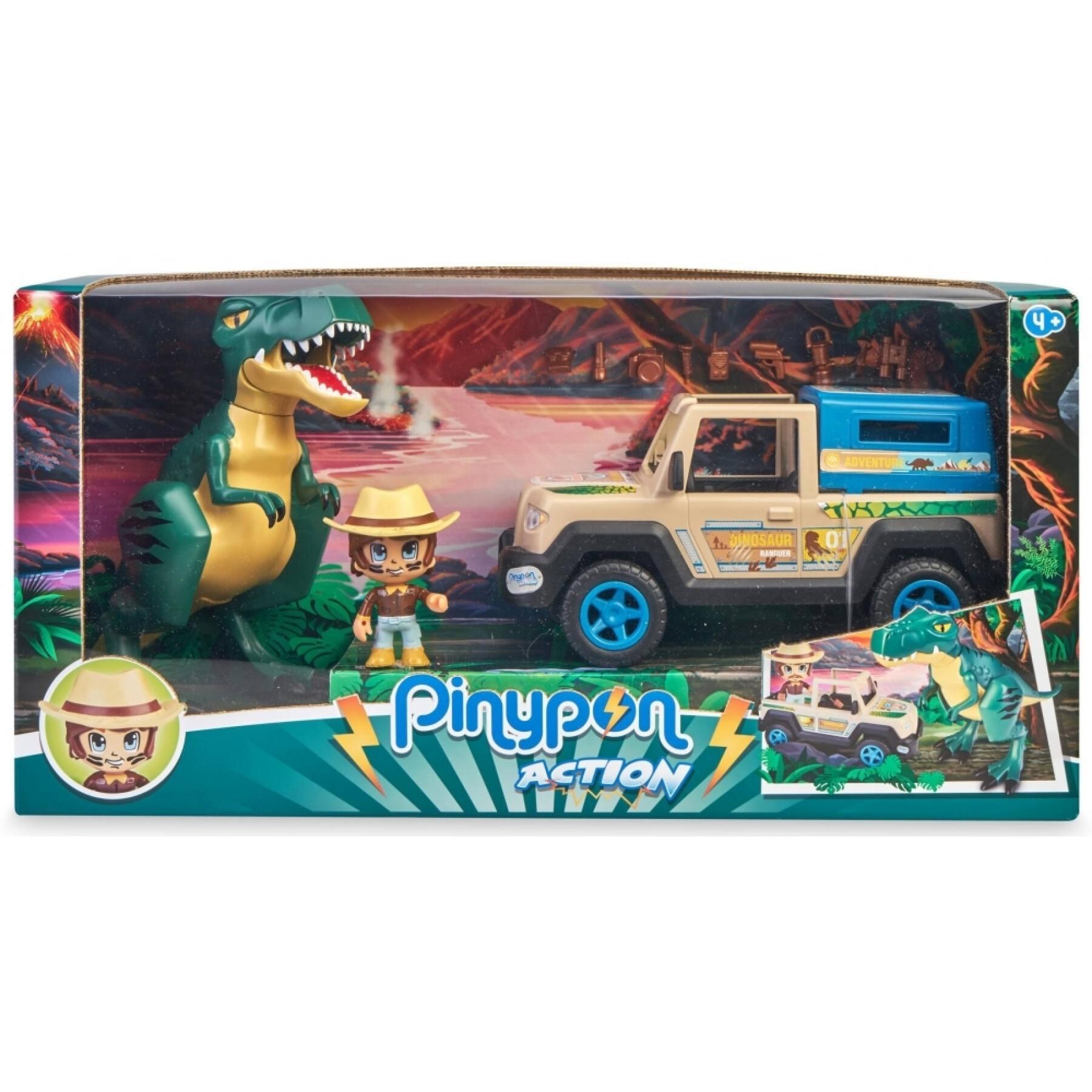 Figurka z samochodem i dinozaurem Famosa