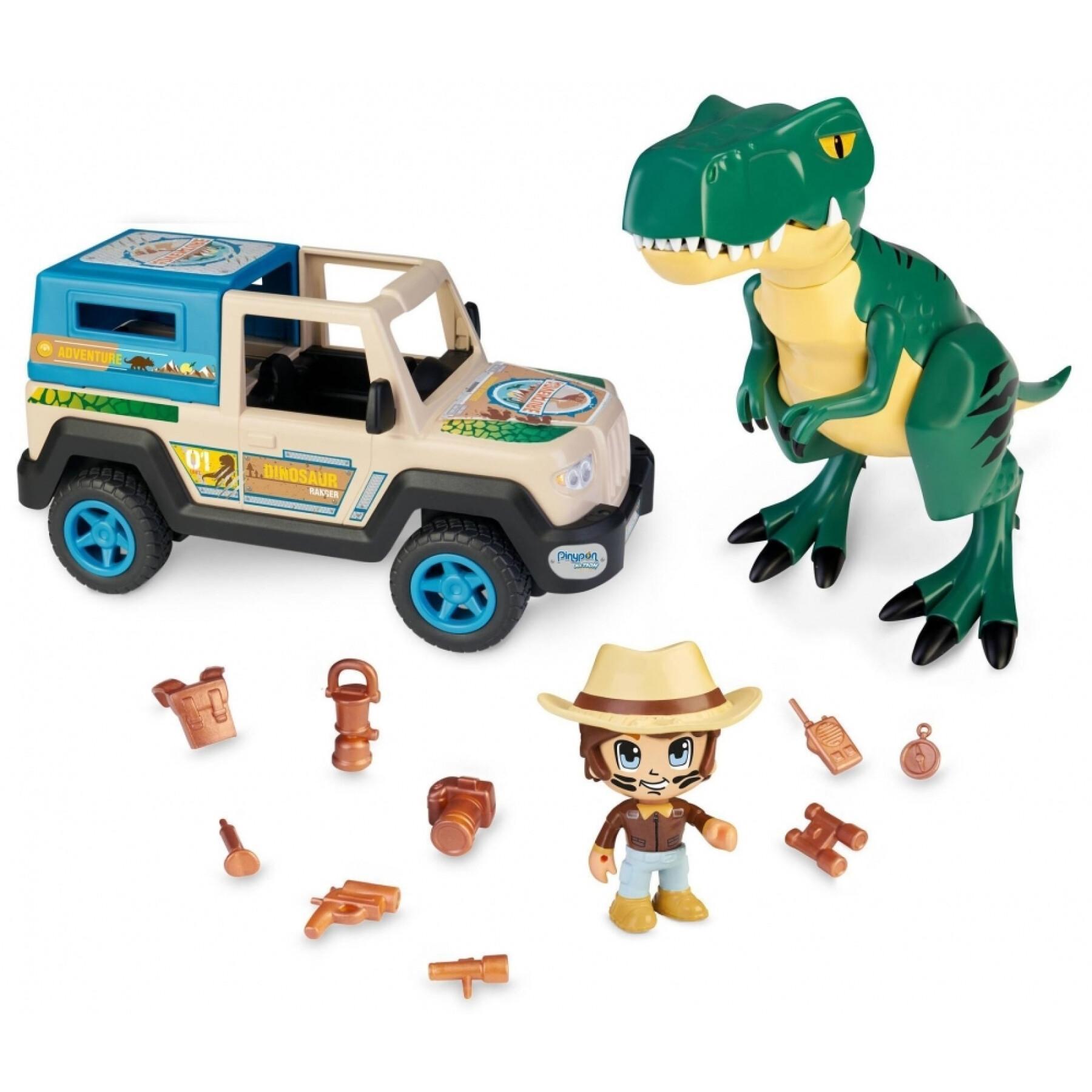 Figurka z samochodem i dinozaurem Famosa