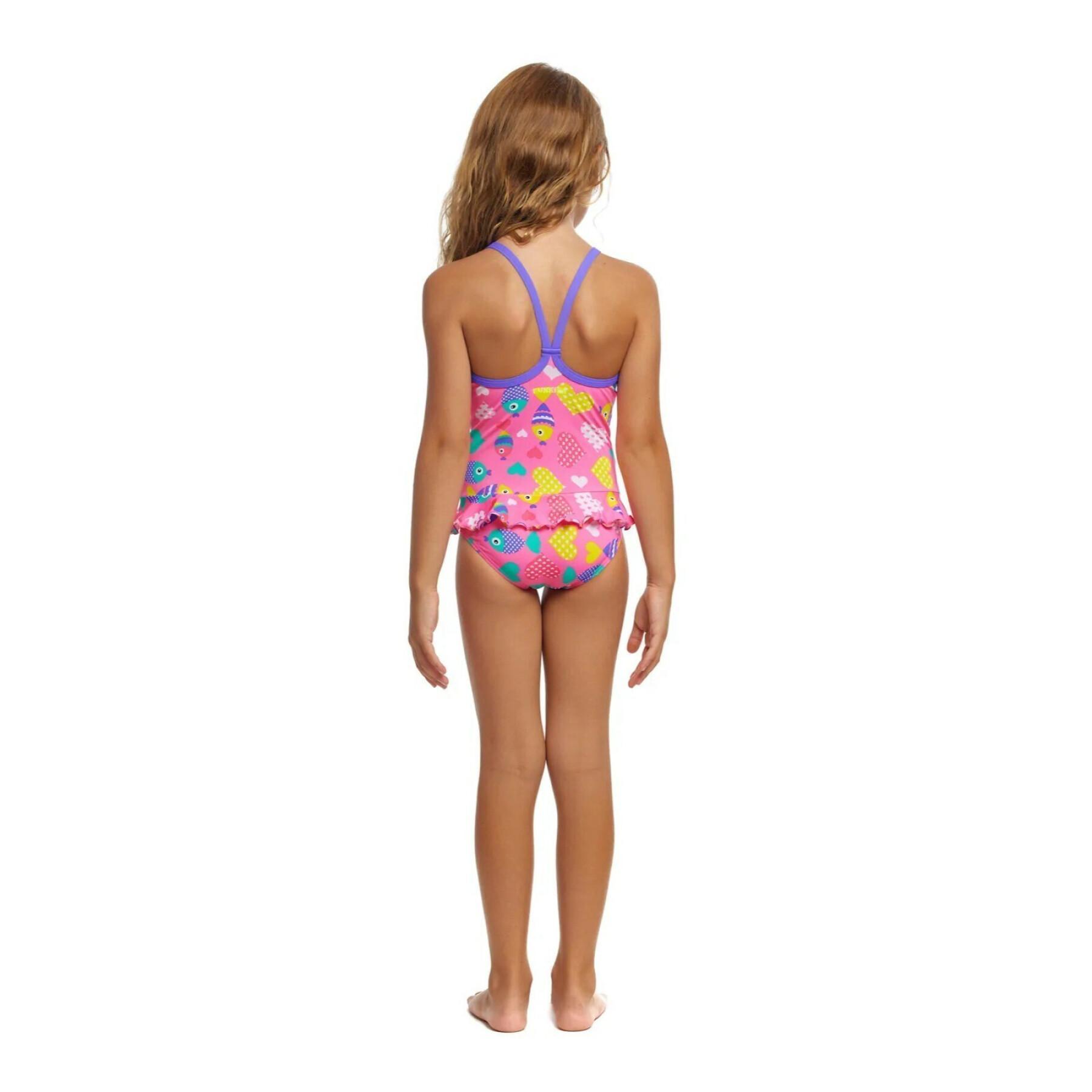 Jednoczęściowy kostium kąpielowy dla dziewczynki Funkita Belted Frill