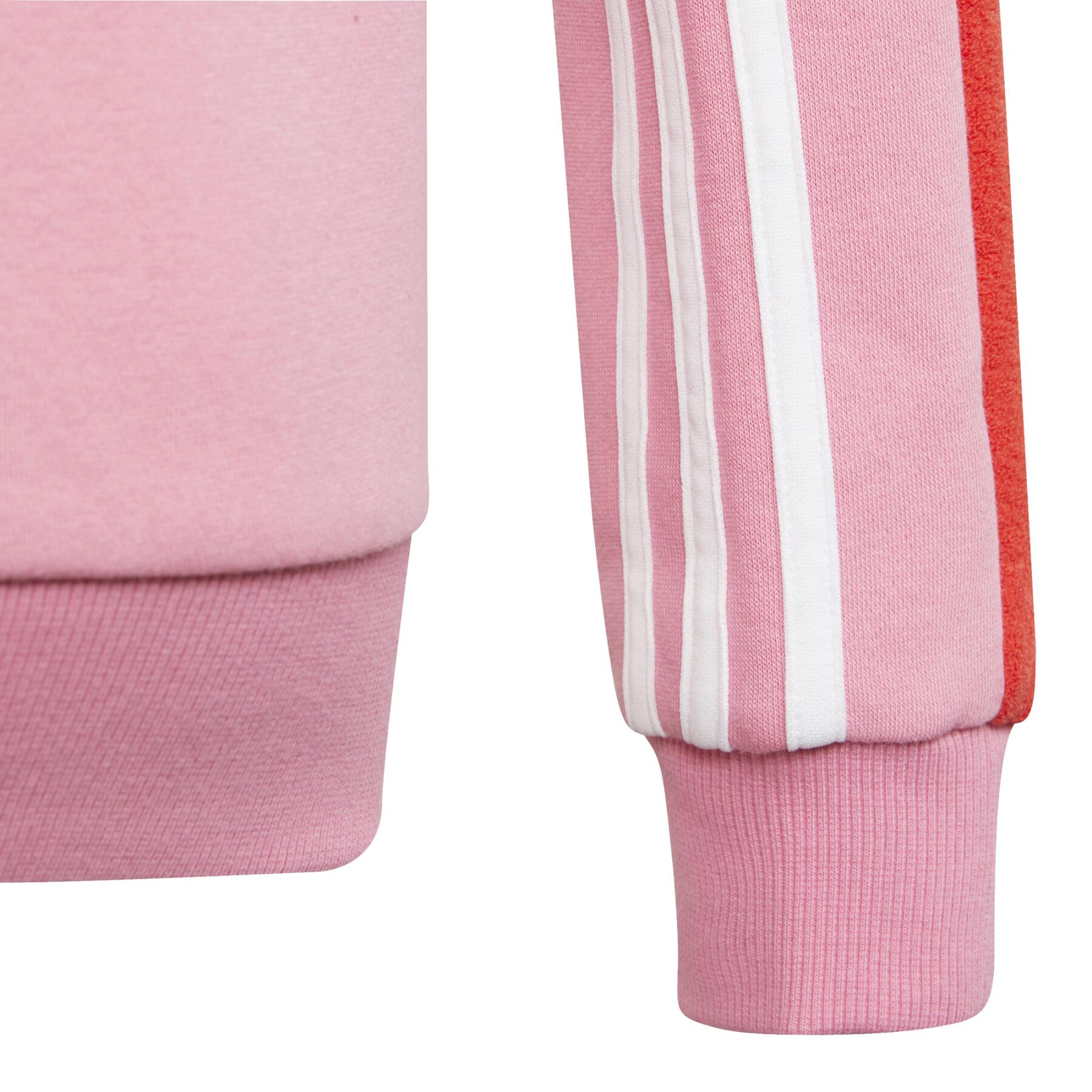 Bluza dziewczęca z kapturem adidas Colorblock Full-Zip