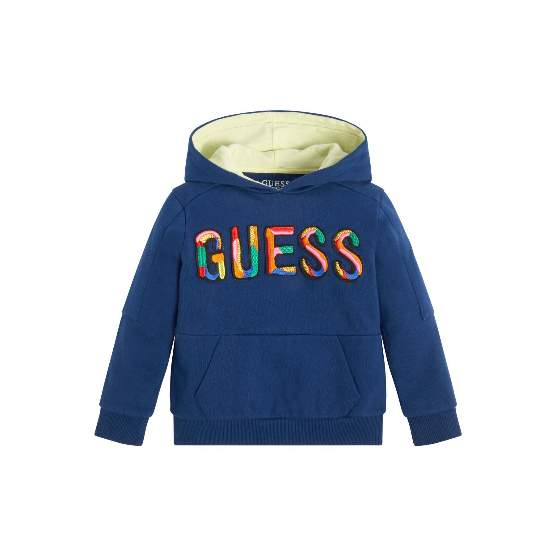 Sweat bluza z kapturem dla chłopca z bawełny organicznej Guess