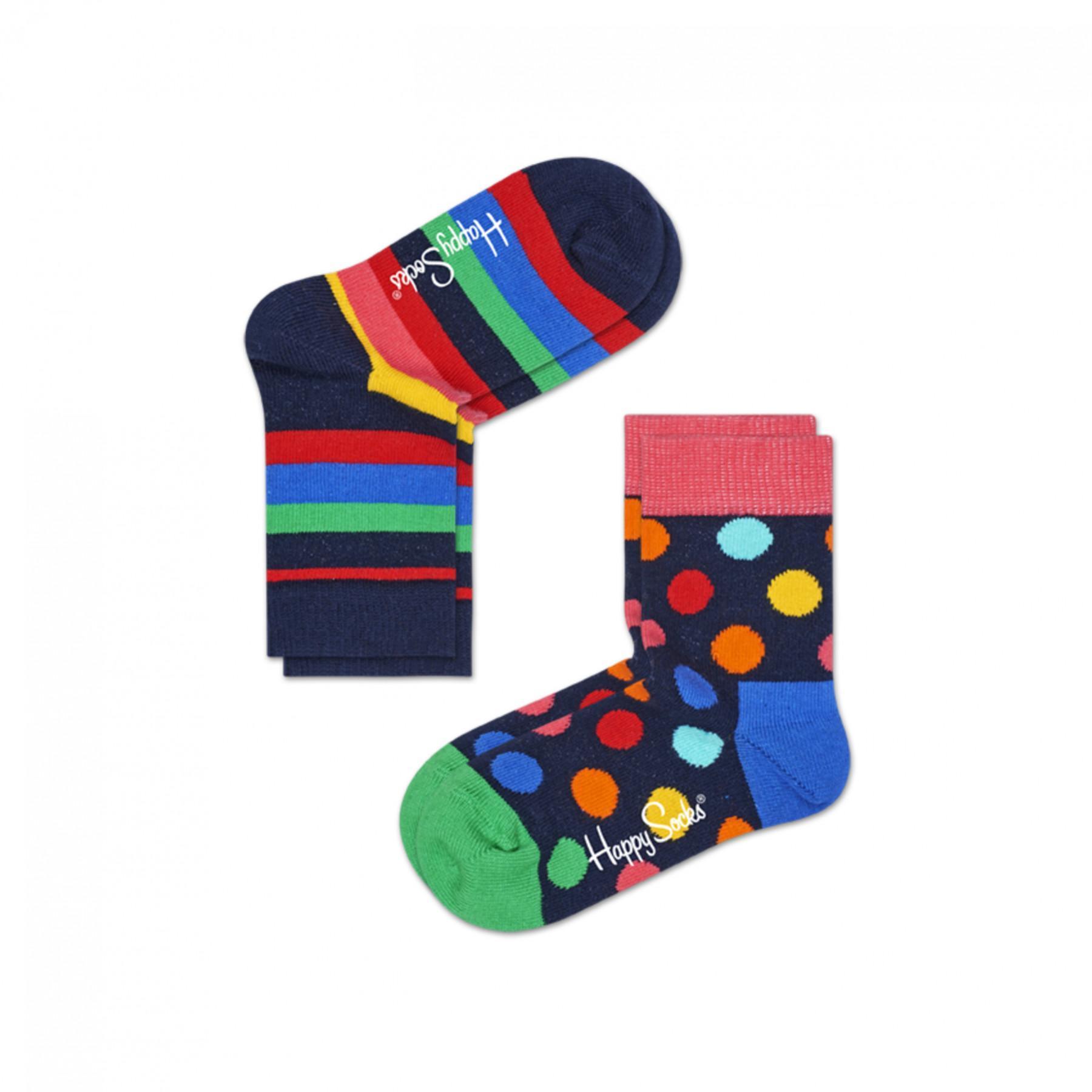 Skarpetki dla dzieci Happy Socks 2-pack Stripe