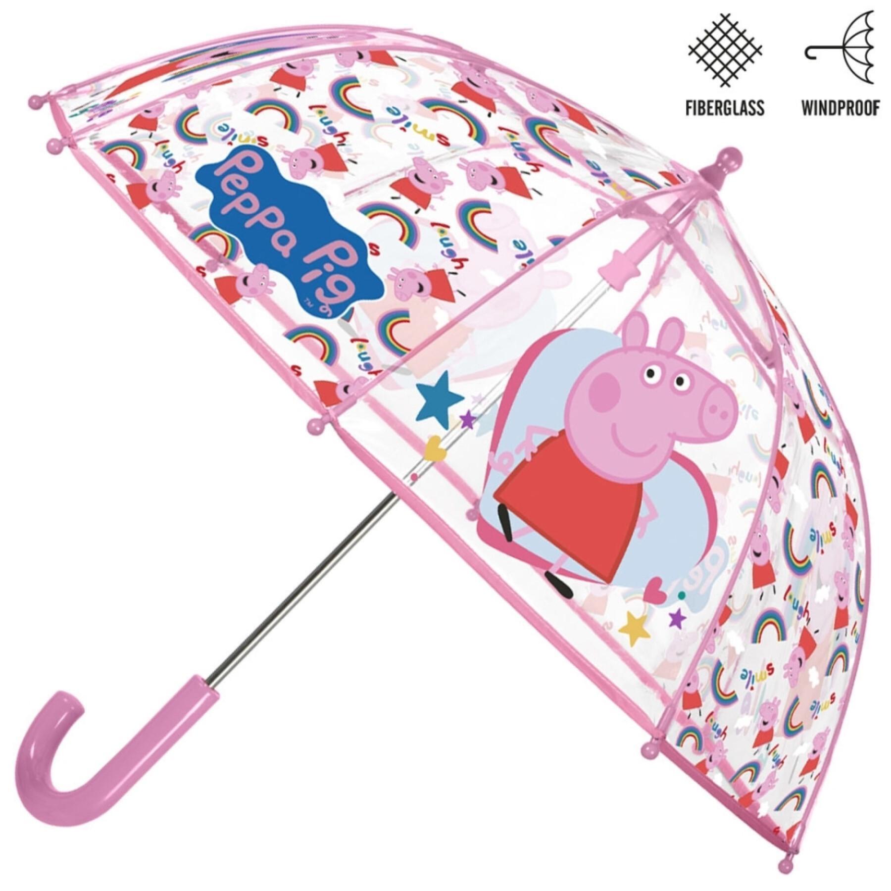 Parasolka transparentna z dzwonkiem Peppa Pig