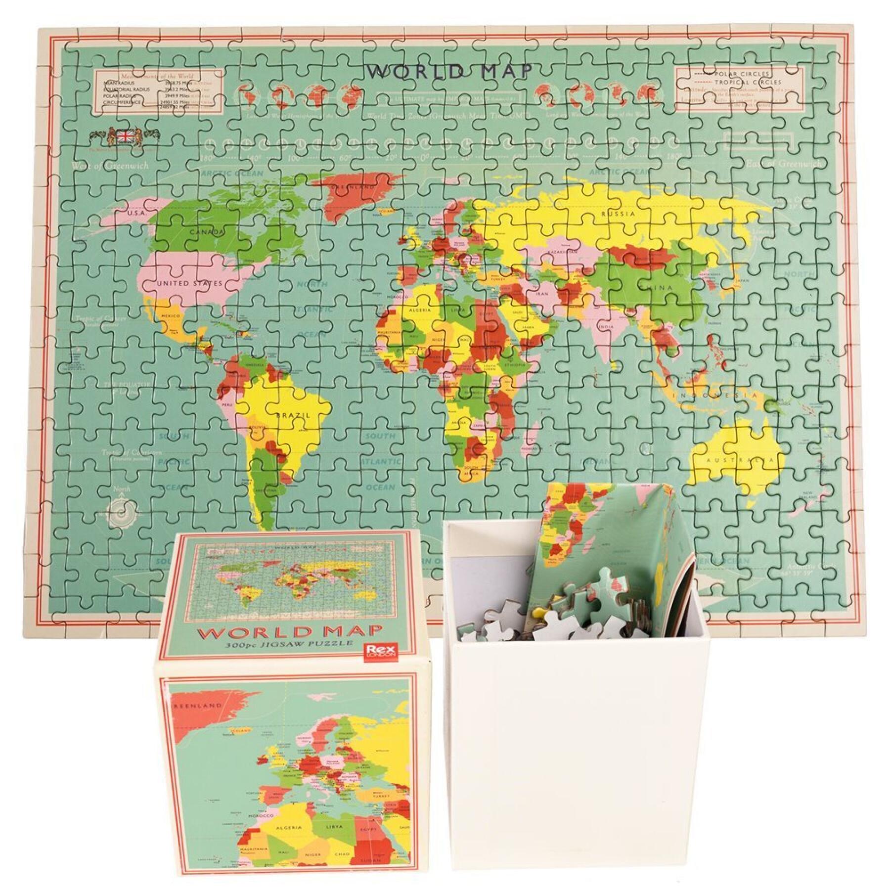 Puzzle 300 elementów Rex London World Map