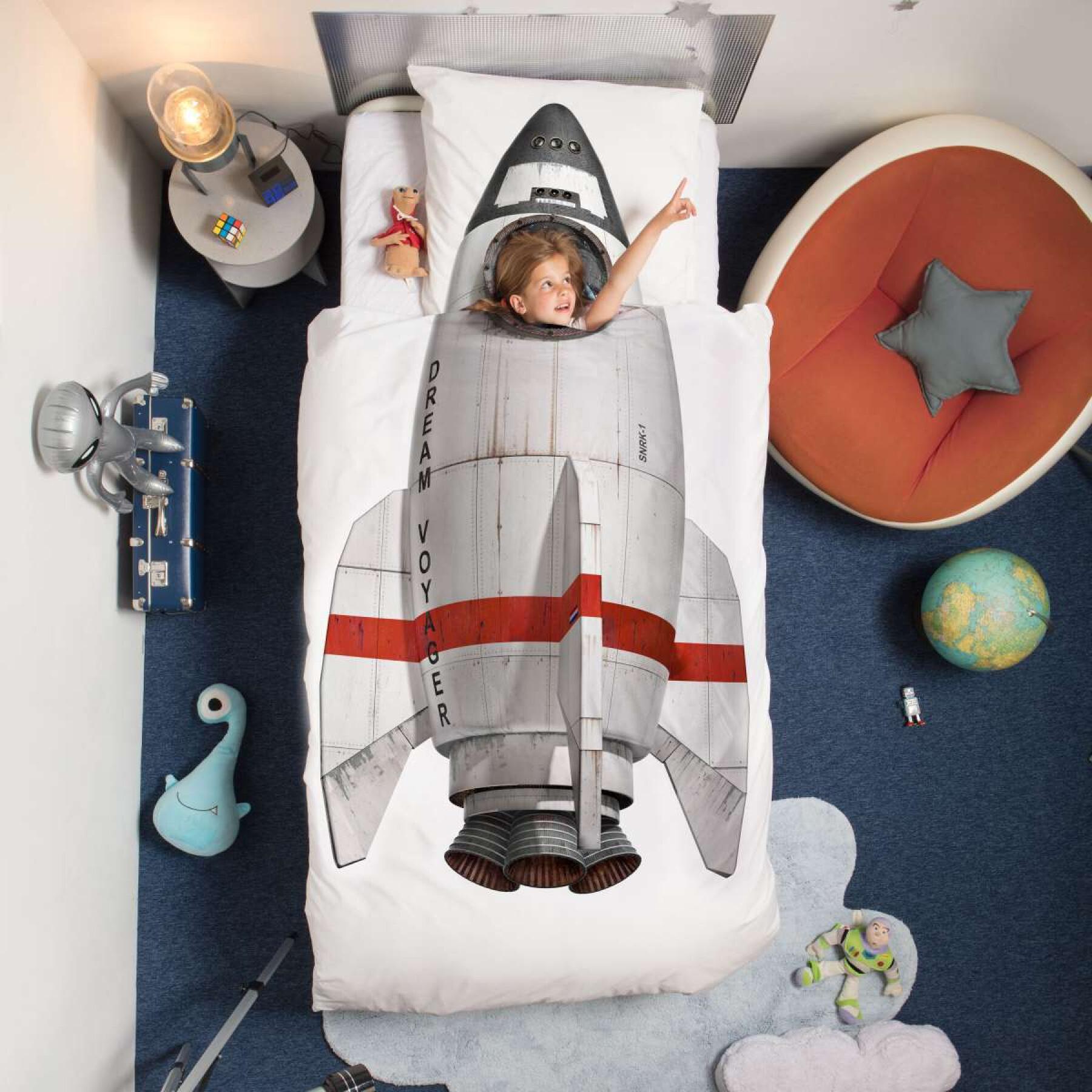 Poszewka na kołdrę i poduszkę dla dzieci Snurk Rocket