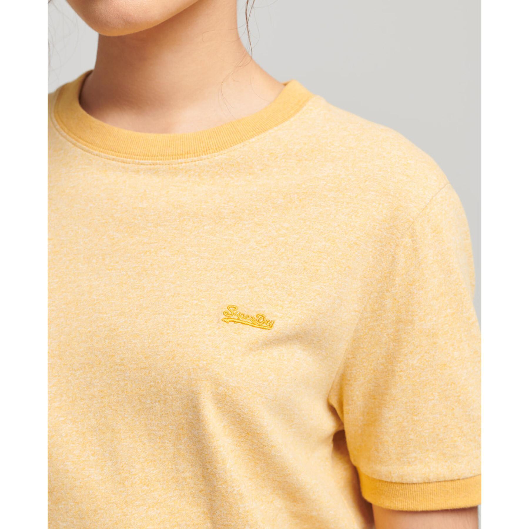 Kontrastowy t-shirt z bawełny organicznej dla dziewczynek Superdry Vintage Logo