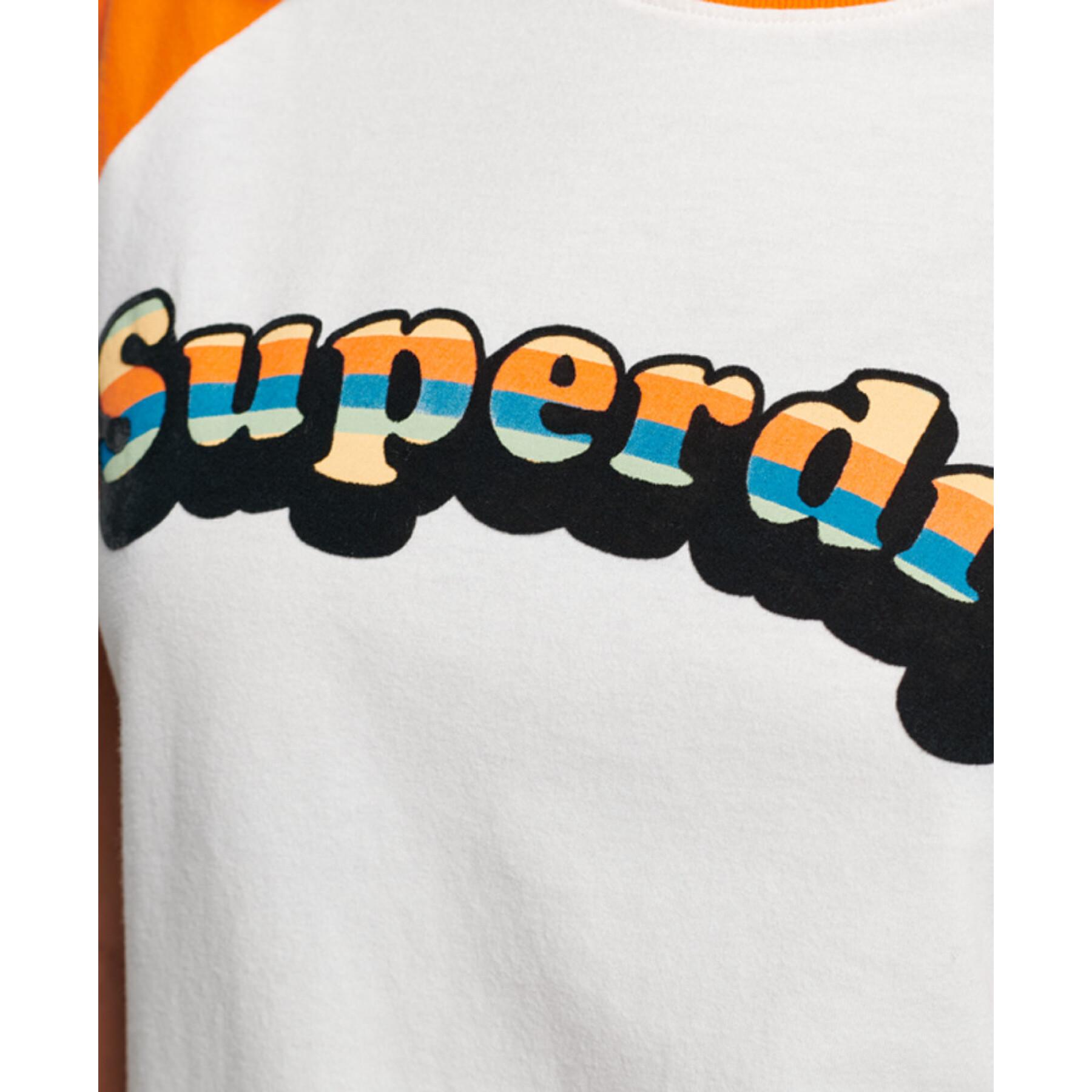 Klasyczny dziewczęcy t-shirt z raglanowymi rękawami Superdry Vintage Cooper