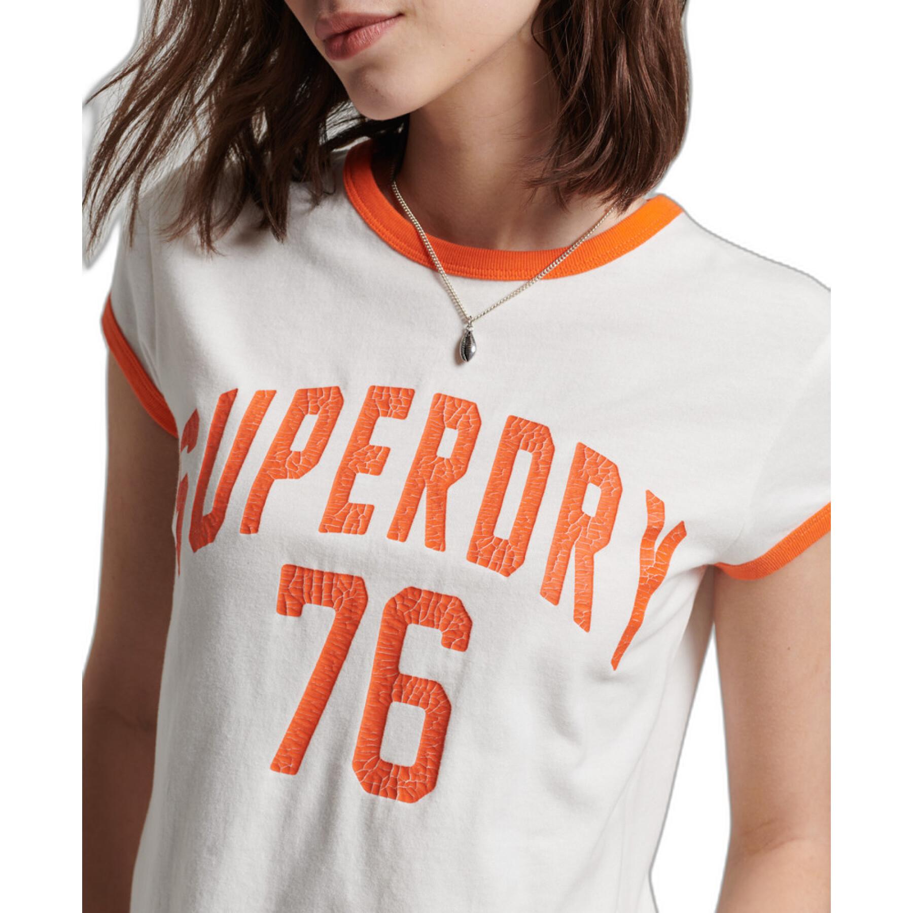 Koszulka dziewczęca z kontrastowym obramowaniem Superdry Vintage Athletic