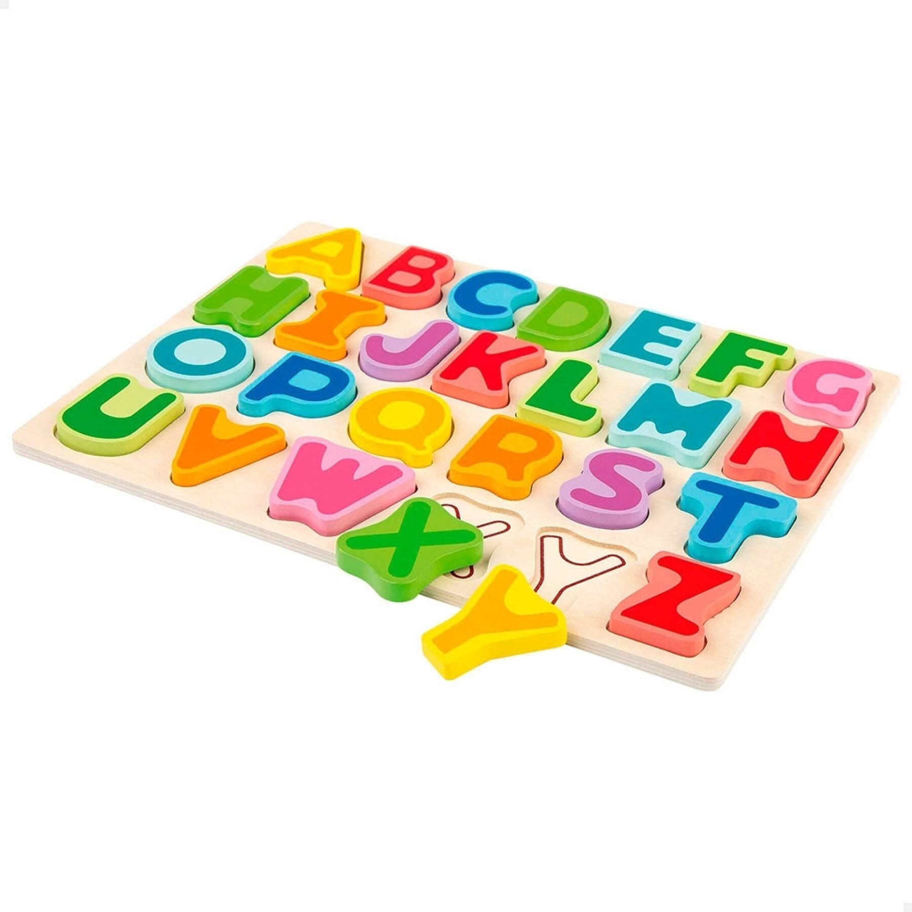 Puzzles w drewnianych koronkowych literach Woomax Eco