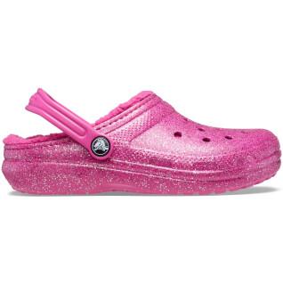 Chodaki dla dziewczynki Crocs Classic Lined Glitter Clog T