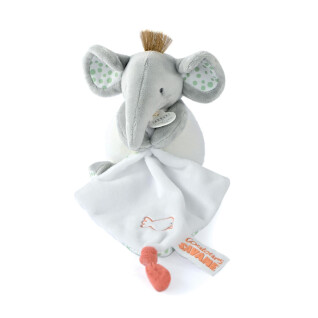 Lalka słoń z przytulanką Doudou & compagnie 15 cm