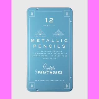 Kolorowe ołówki Printworks Metallic