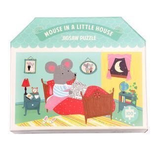 Puzzle 100 elementów mysz w domu Rex London