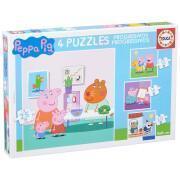 12-16-20-25 elementów progresywne puzzle Peppa Pig