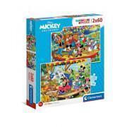 Puzzle 2-częściowe x 60 elementów Clementoni Mickey Mouse