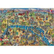 Puzzle 500 elementów Educa Mapa De Paris