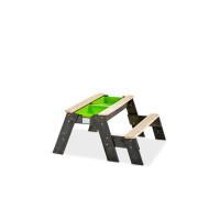 Stół do ćwiczeń (1 ławka) piasek i woda oraz stół piknikowy Exit Toys Aksent
