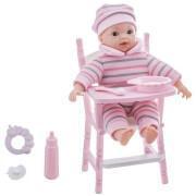 Lalka z krzesełkiem do karmienia i dźwiękami butelki Ledy Toys