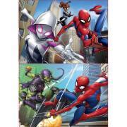 Puzzle 2-elementowe x 48 pièces Spiderman Marvel