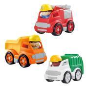 Zestaw 3 ciężarówek służb publicznych z figurkami PlayGo