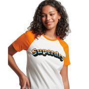 Klasyczny dziewczęcy t-shirt z raglanowymi rękawami Superdry Vintage Cooper